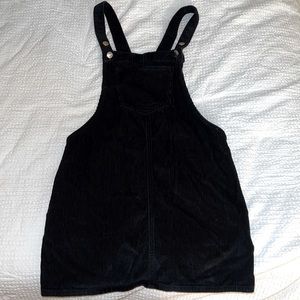 Black overall corduroy dress vintage